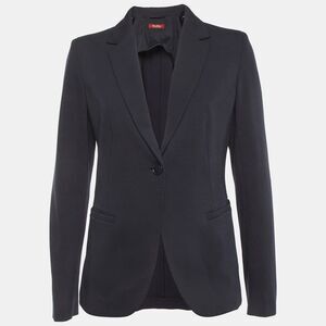 Max Mara Studio Navy Blue Jersey Blazer M